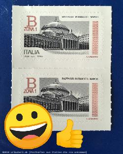 Bild: Briefmarke der offiziellen italienischen Post.